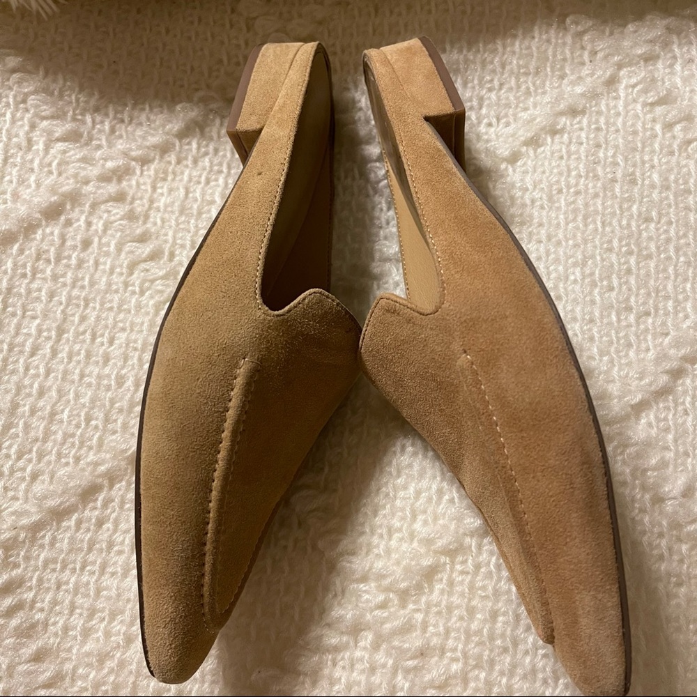 Women’s Suede Slip-On Mules in Beige - Picture 5 of 8